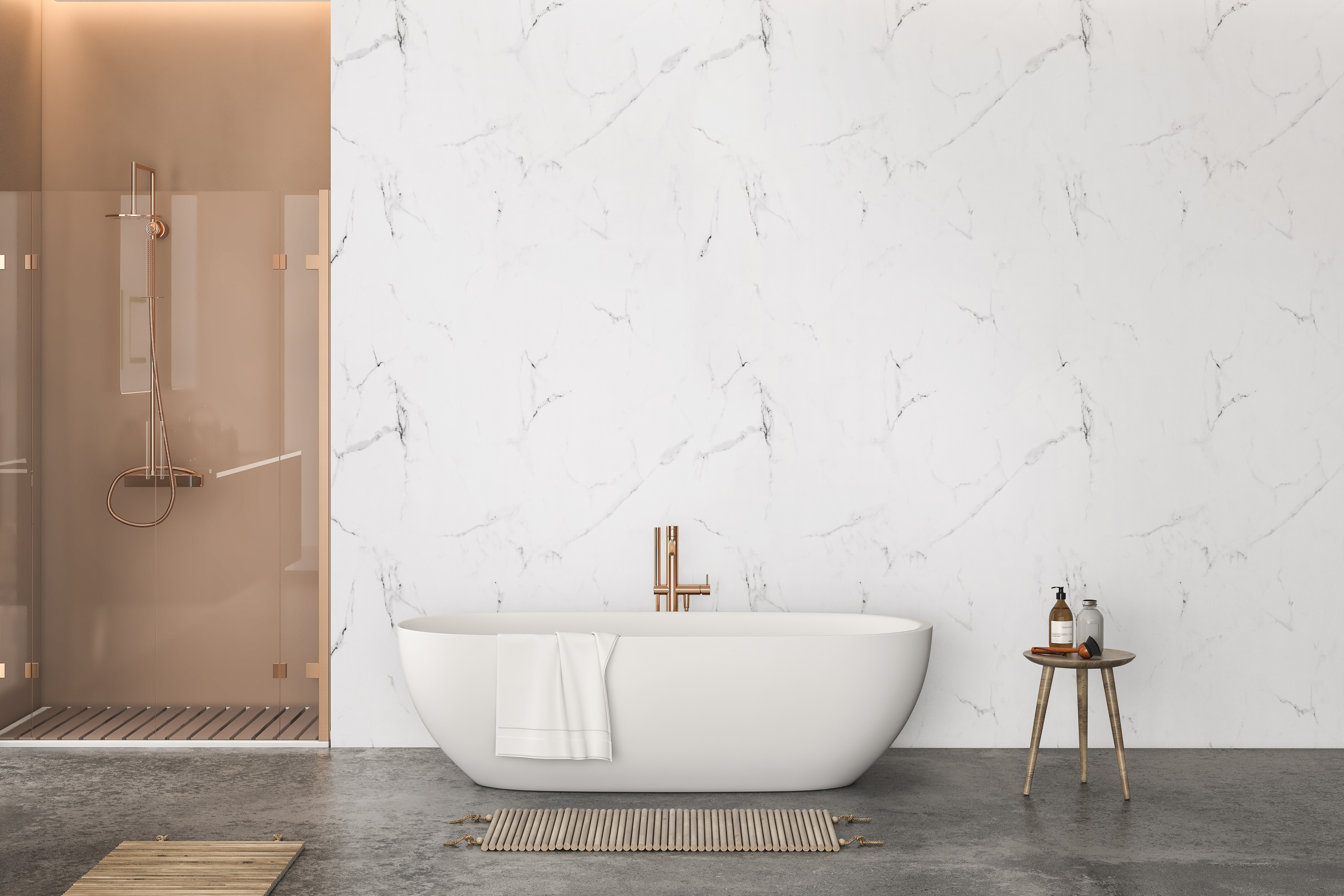 Wandpaneel Marmor weiß | 100 % wasserdicht & pflegeleicht Wandpaneel Marmor weiß | 100 % wasserdicht & pflegeleicht