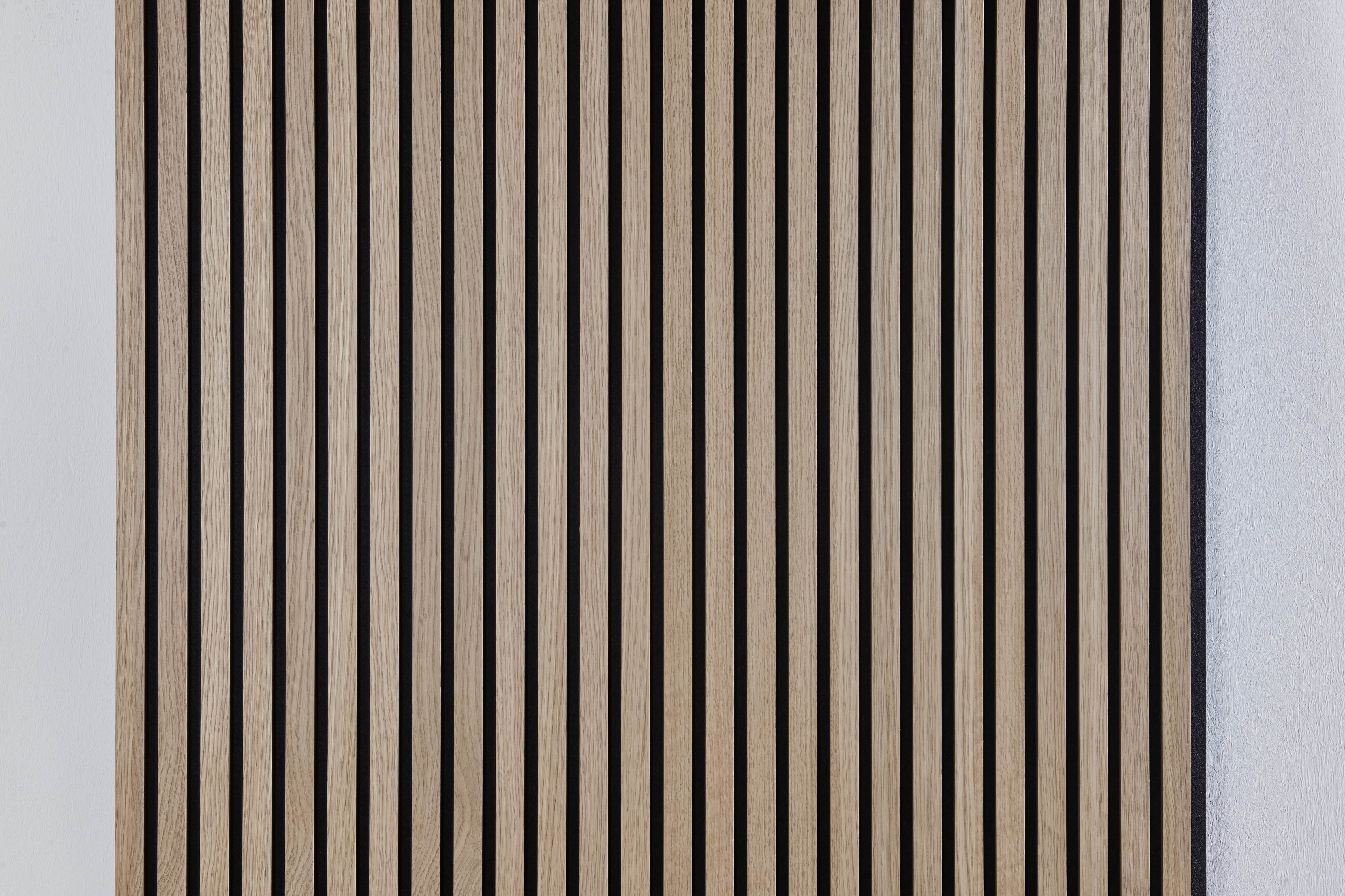 3-Seitiges Akustikpaneel Eiche Weiß (240 cm | 300 cm)