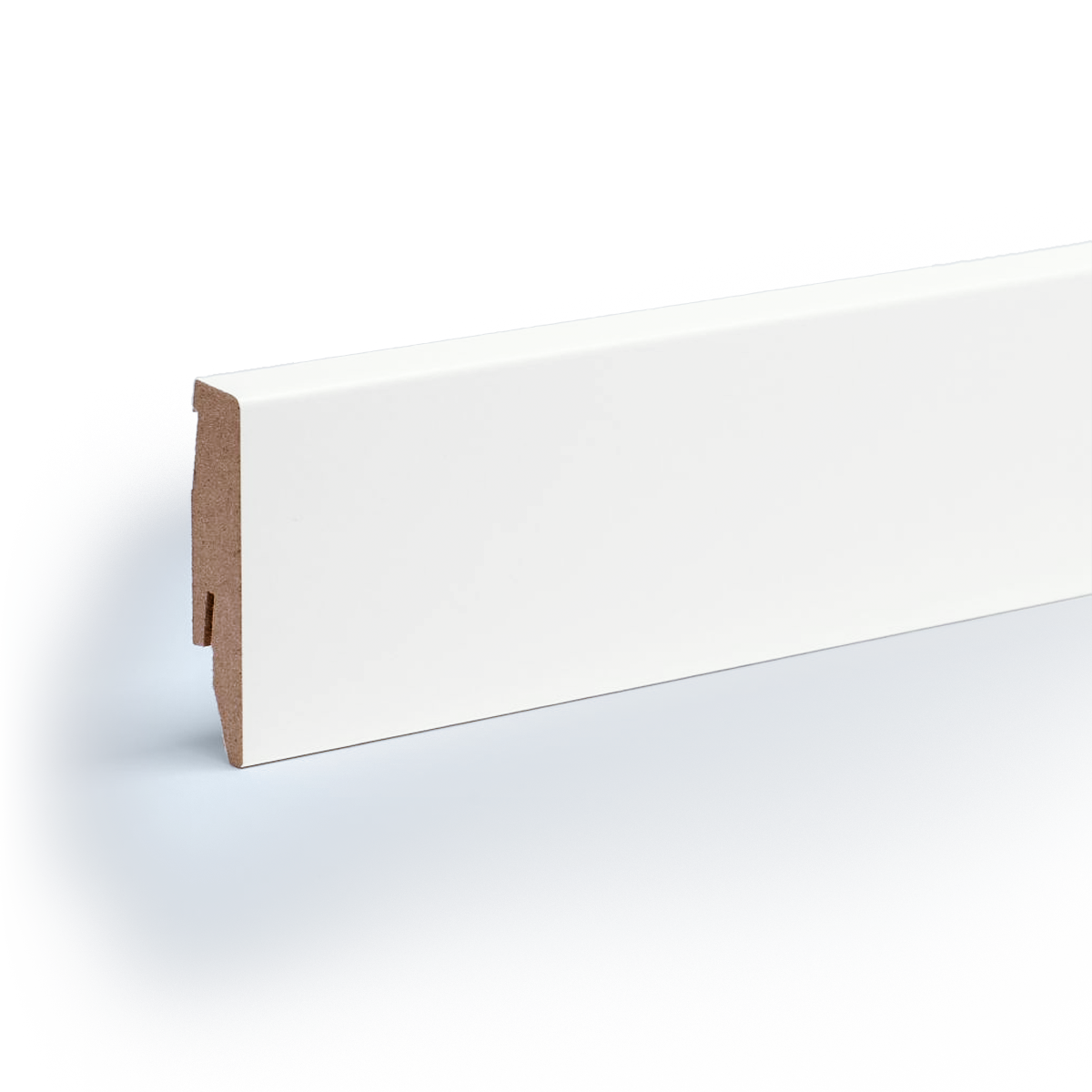 MDF Sockelleiste | weiß | RAL 9016 MDF Sockelleiste | weiß | RAL 9016