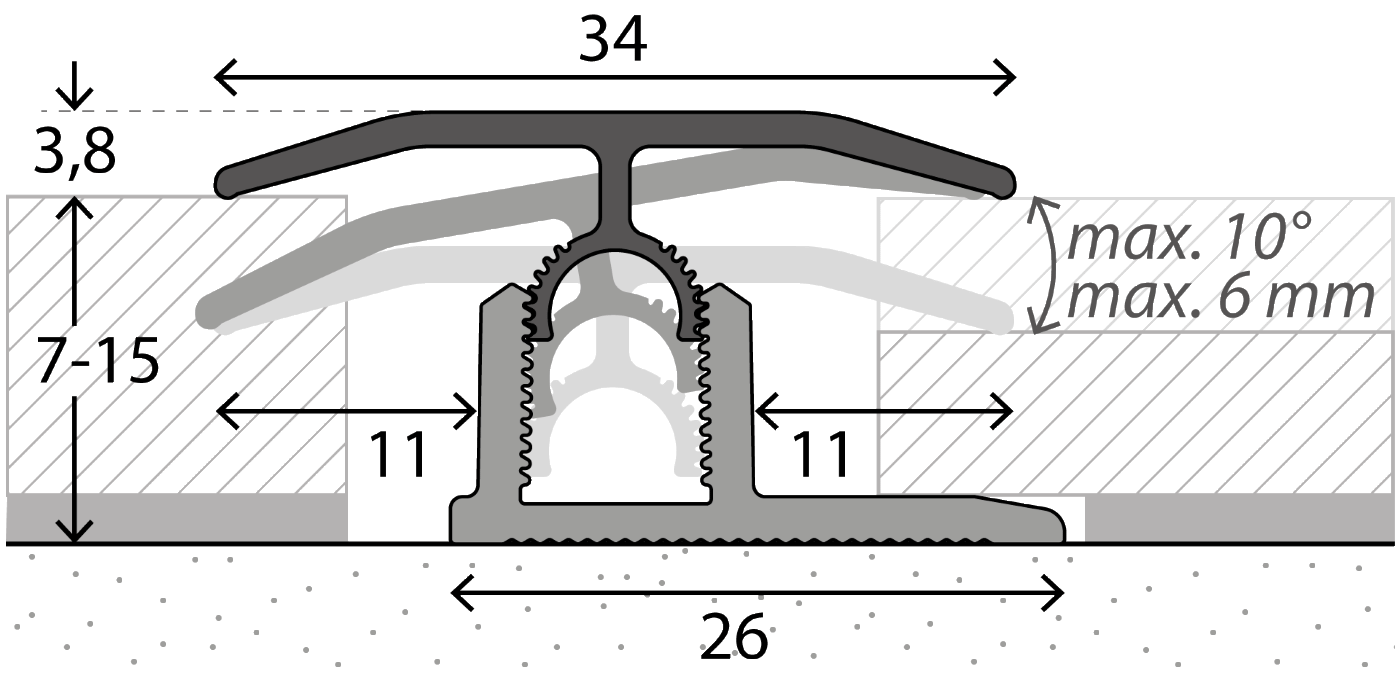 Übergangsprofil | Länge: 90 cm
